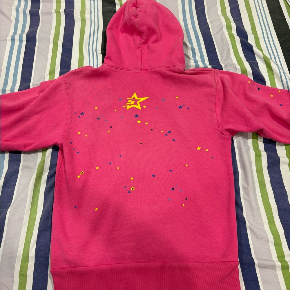 Vibrant Pink Starry Kids Hoodie
